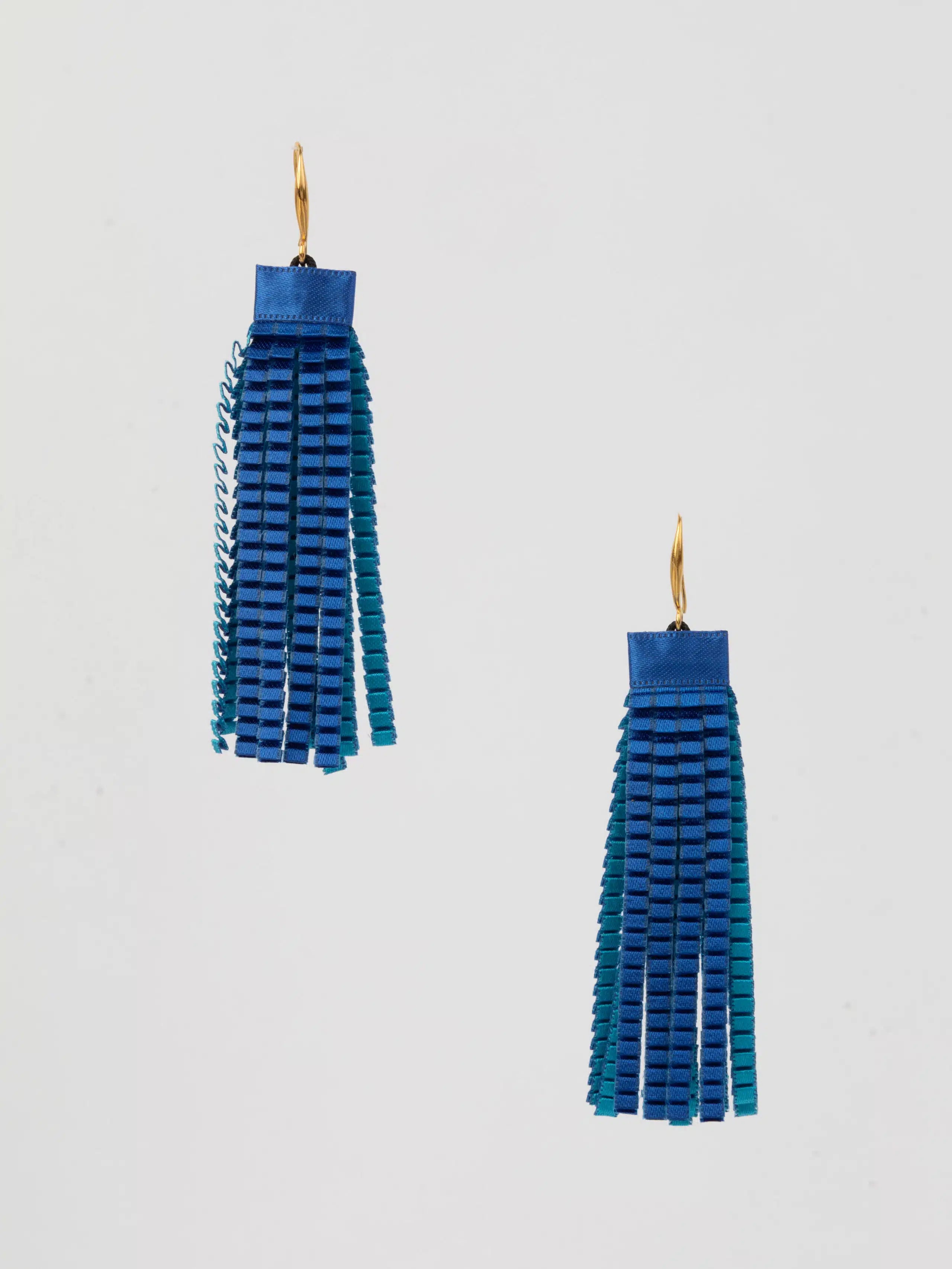 Blue and Turquoise Strand Earrings | The Nancy Smillie Shop - Art, Jewellery & Designer Gifts Glasgow Scotland