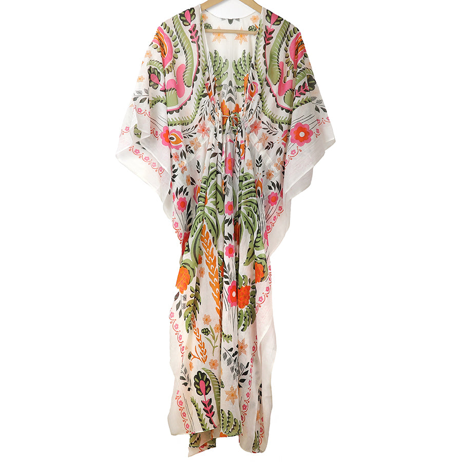 Ecru Earthy Mix Long Cover Up