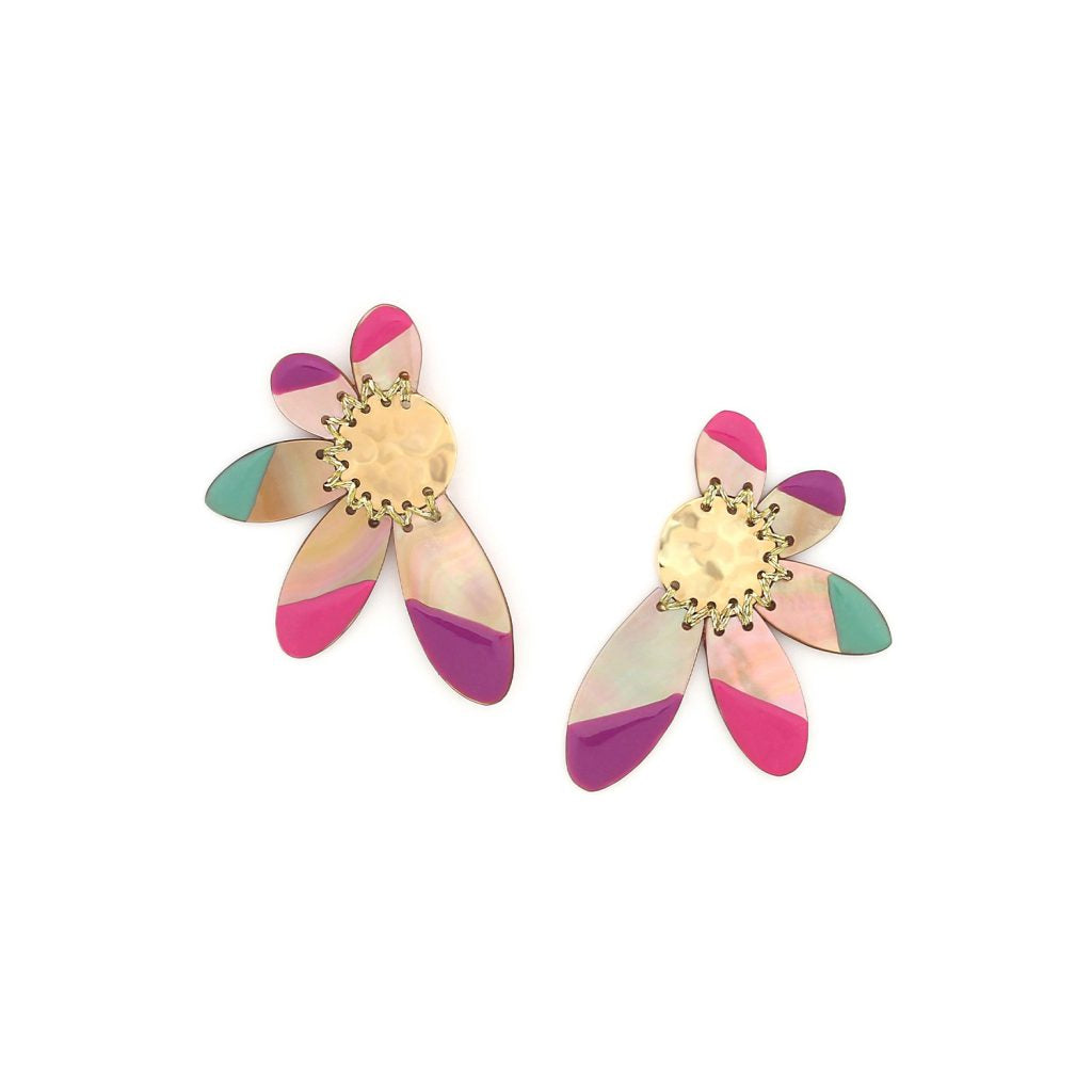 Lorette Earrings 5 Petals Post Earrings