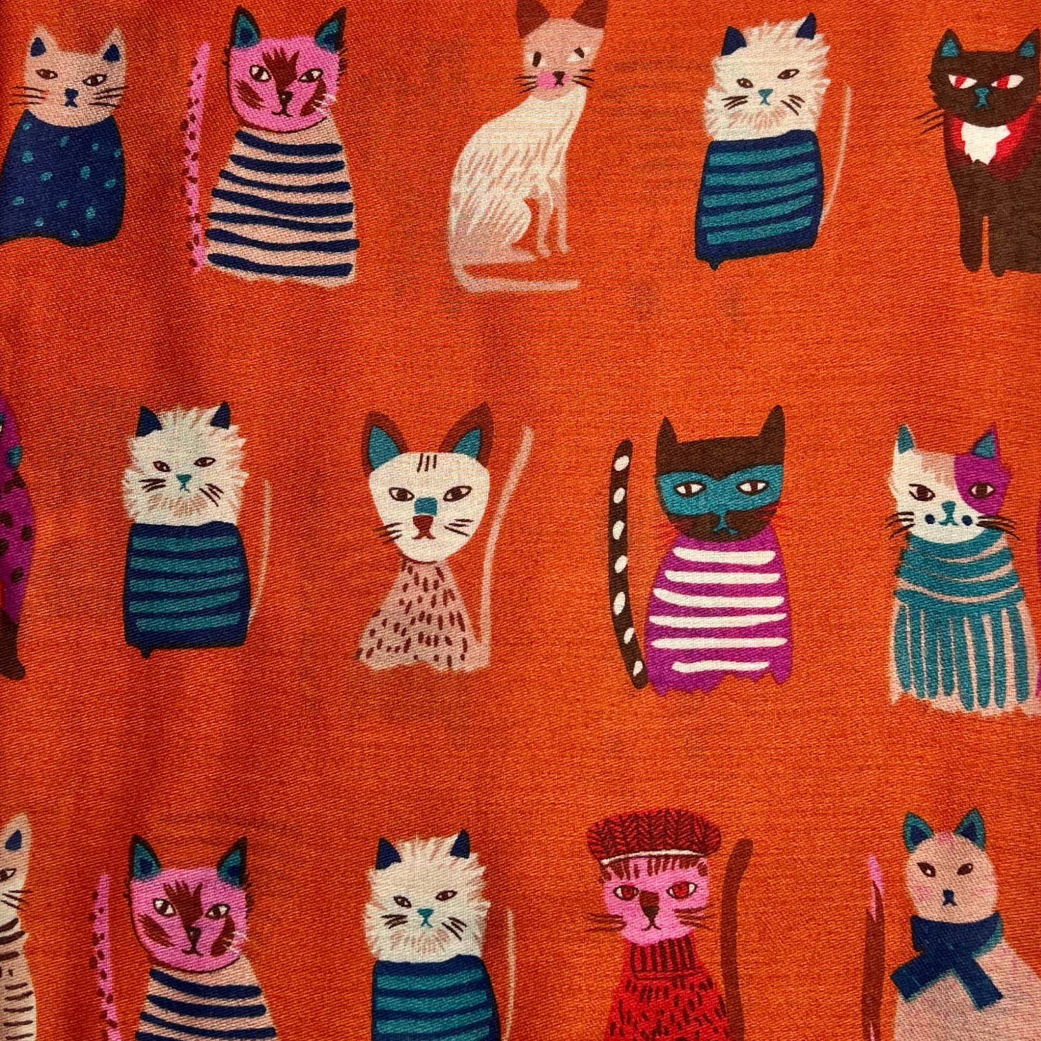 Cat with costumes print: Hot pink | The Nancy Smillie Shop - Art, Jewellery & Designer Gifts Glasgow Scotland