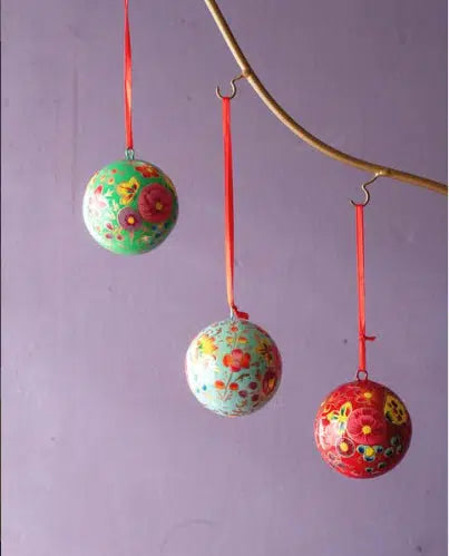 2 Inch Floral Bauble - The Nancy Smillie Shop - Art, Jewellery & Designer Gifts Glasgow