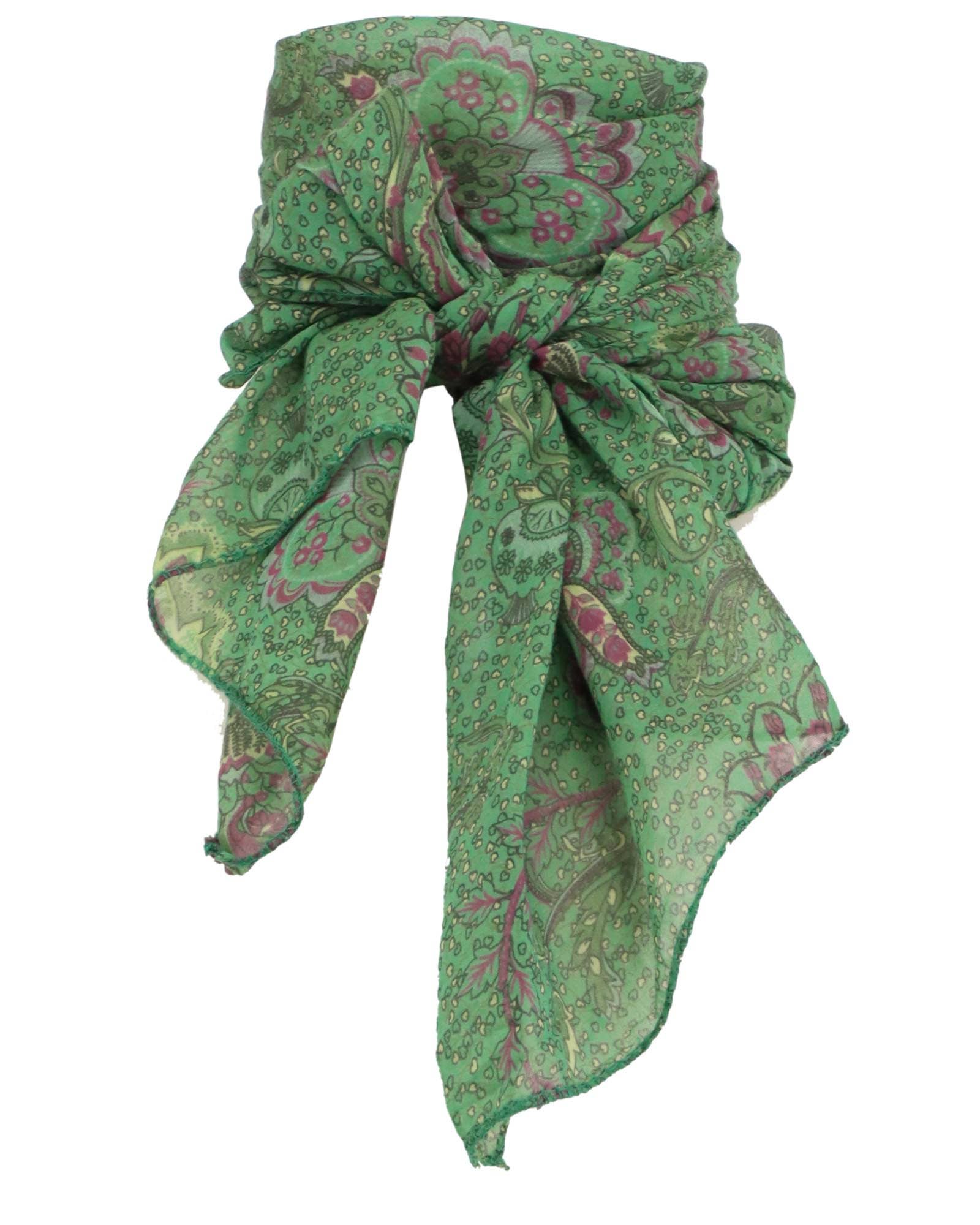 Silk and Cotton Scarf Packs: Bright Green Selection | The Nancy Smillie Shop - Art, Jewellery & Designer Gifts Glasgow Scotland