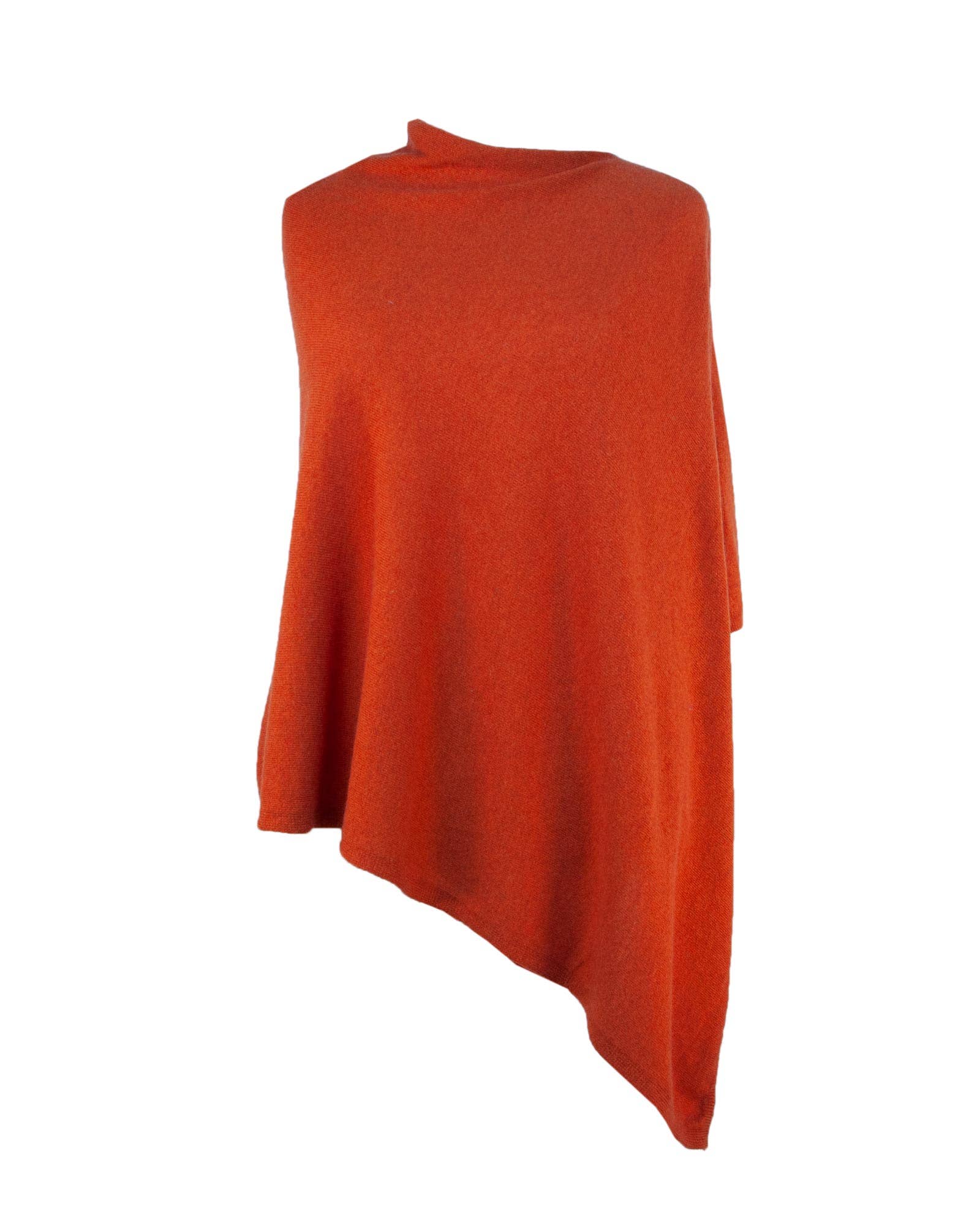 Classic Cashmere Blend Poncho: Silver