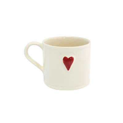 shaker red heart 150ml mug