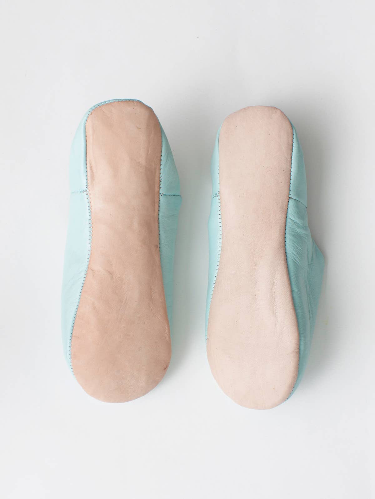 Moroccan Babouche Basic Slippers, Powder Blue: Small | The Nancy Smillie Shop - Art, Jewellery & Designer Gifts Glasgow Scotland