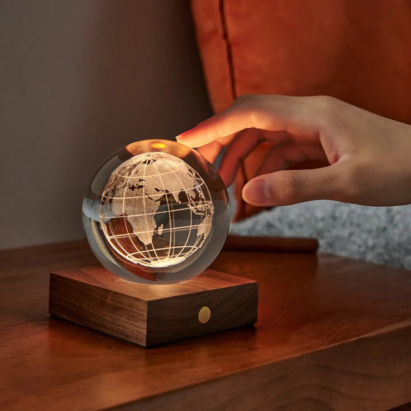 Amber Crystal light world globe