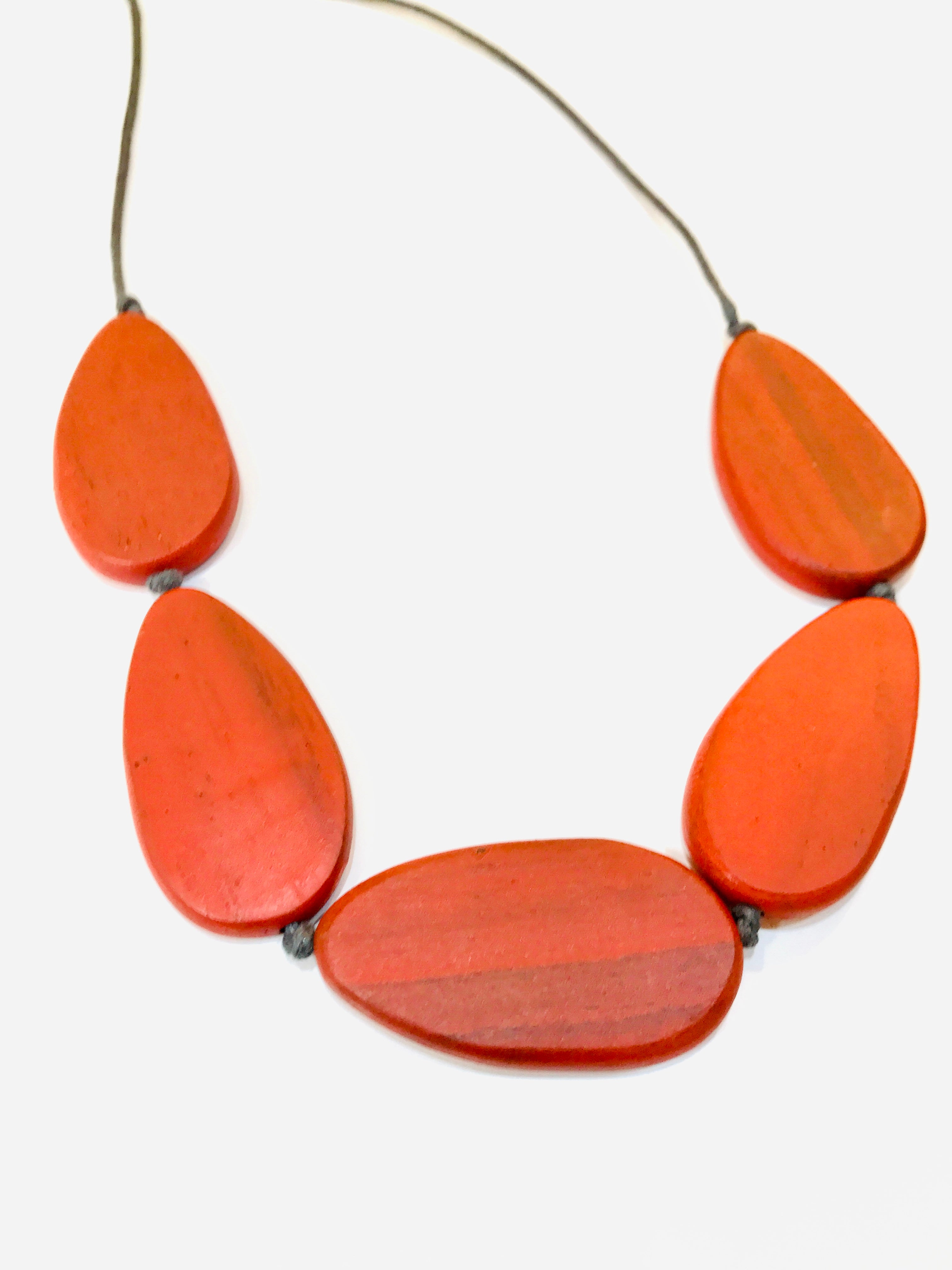 5-Piece Wooden Oval Necklace - The Nancy Smillie Shop - Art, Jewellery & Designer Gifts Glasgow