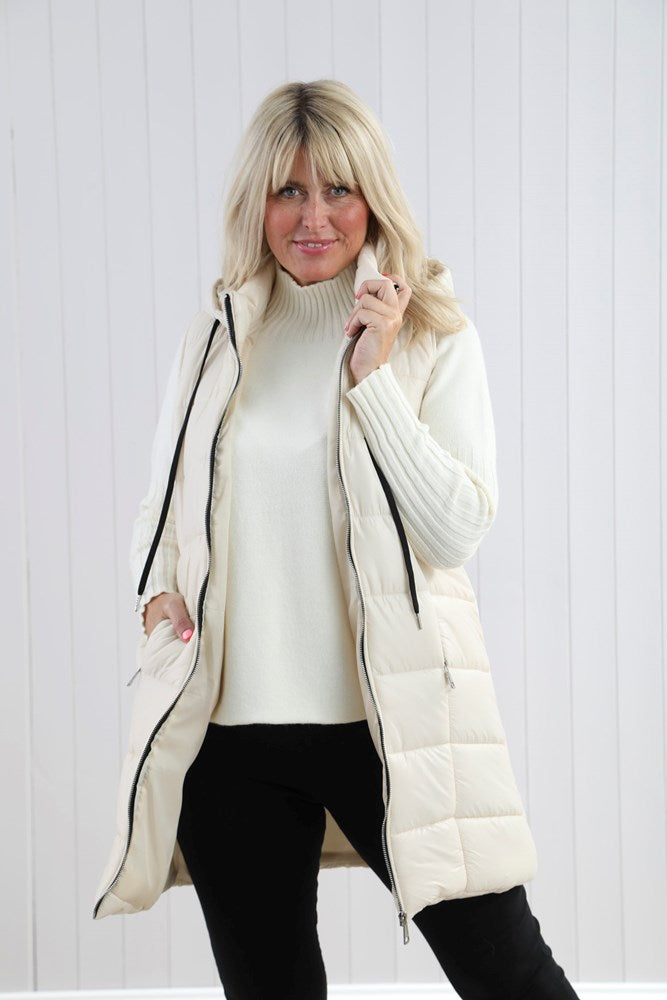 Cream Puffa Gilet | The Nancy Smillie Shop - Art, Jewellery & Designer Gifts Glasgow Scotland