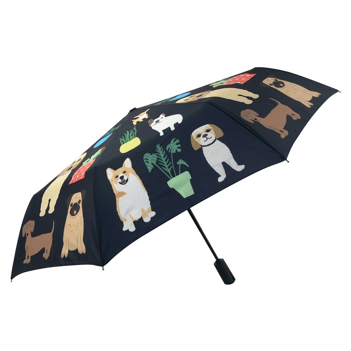 Dog with Plants Umbrella | The Nancy Smillie Shop - Art, Jewellery & Designer Gifts Glasgow Scotland