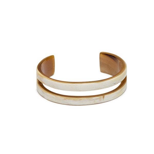 Natural white horn cut out cuff | The Nancy Smillie Shop - Art, Jewellery & Designer Gifts Glasgow Scotland