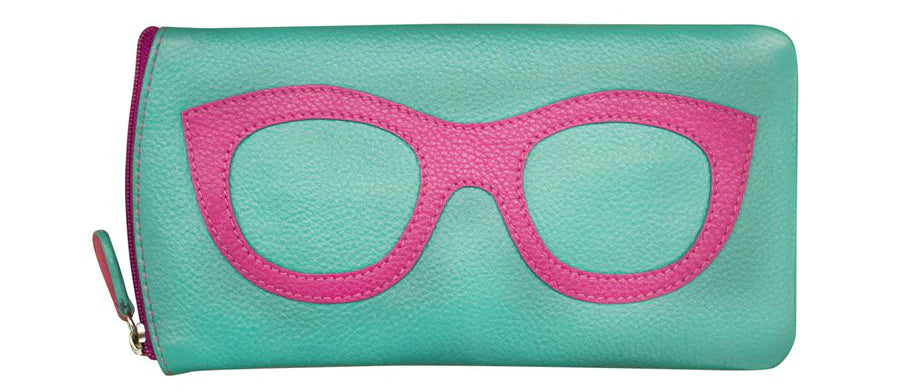 Turq & Pink Glasses Case | The Nancy Smillie Shop - Art, Jewellery & Designer Gifts Glasgow Scotland