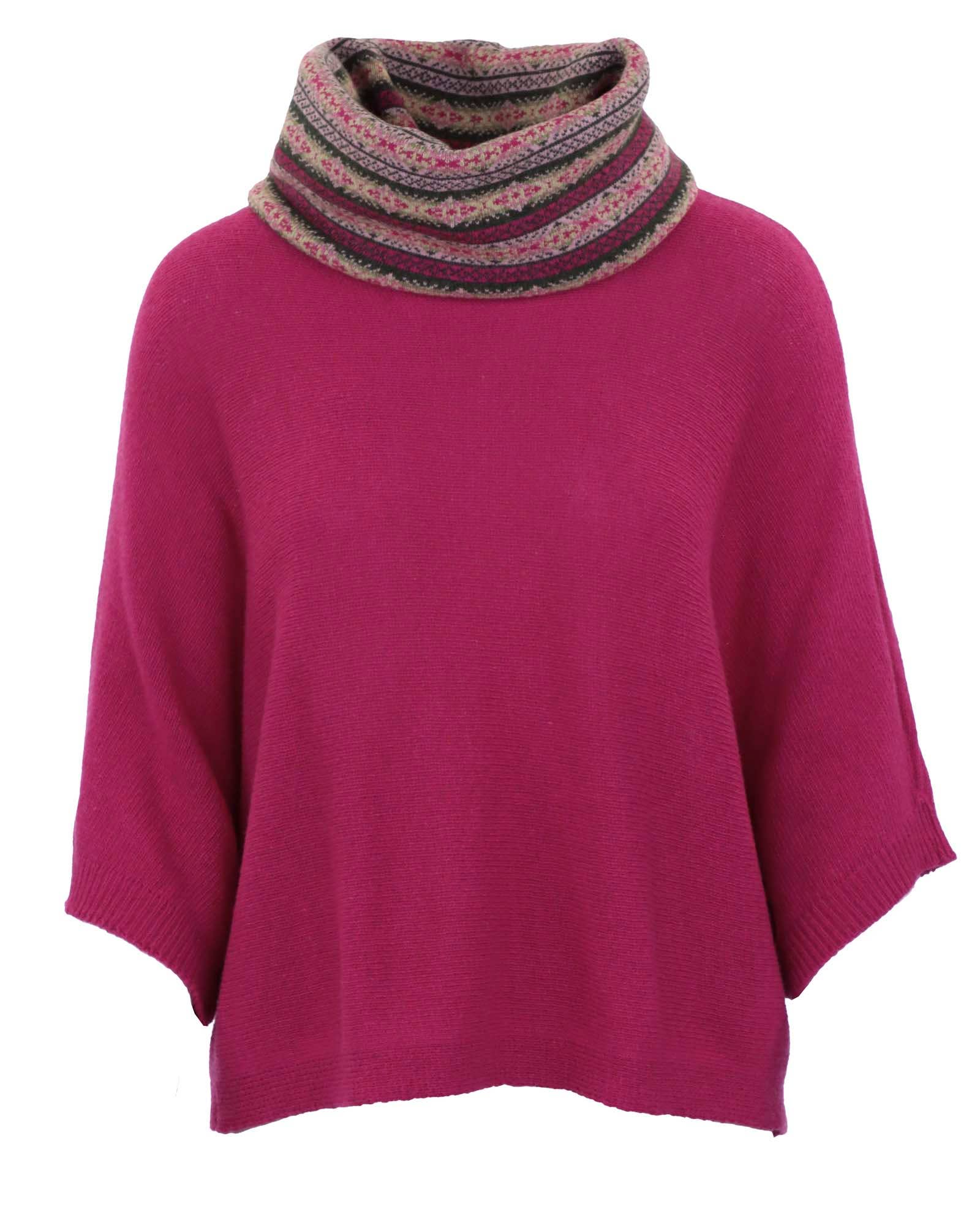 Cashmere Blend Boat Neck Tunic: Fuchsia | The Nancy Smillie Shop - Art, Jewellery & Designer Gifts Glasgow Scotland