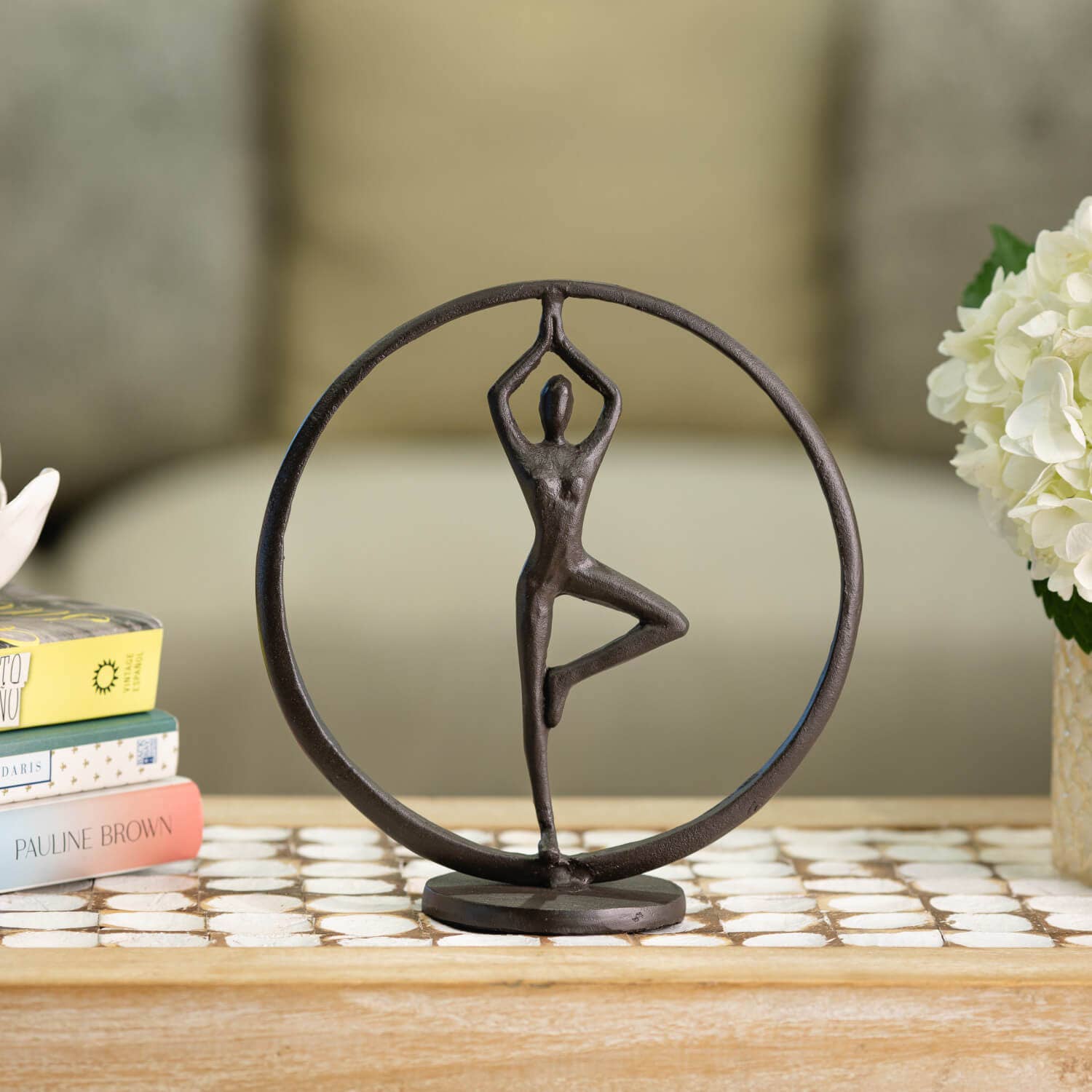 Yoga Tree Circle Cast Iron Sculpture | The Nancy Smillie Shop - Art, Jewellery & Designer Gifts Glasgow Scotland