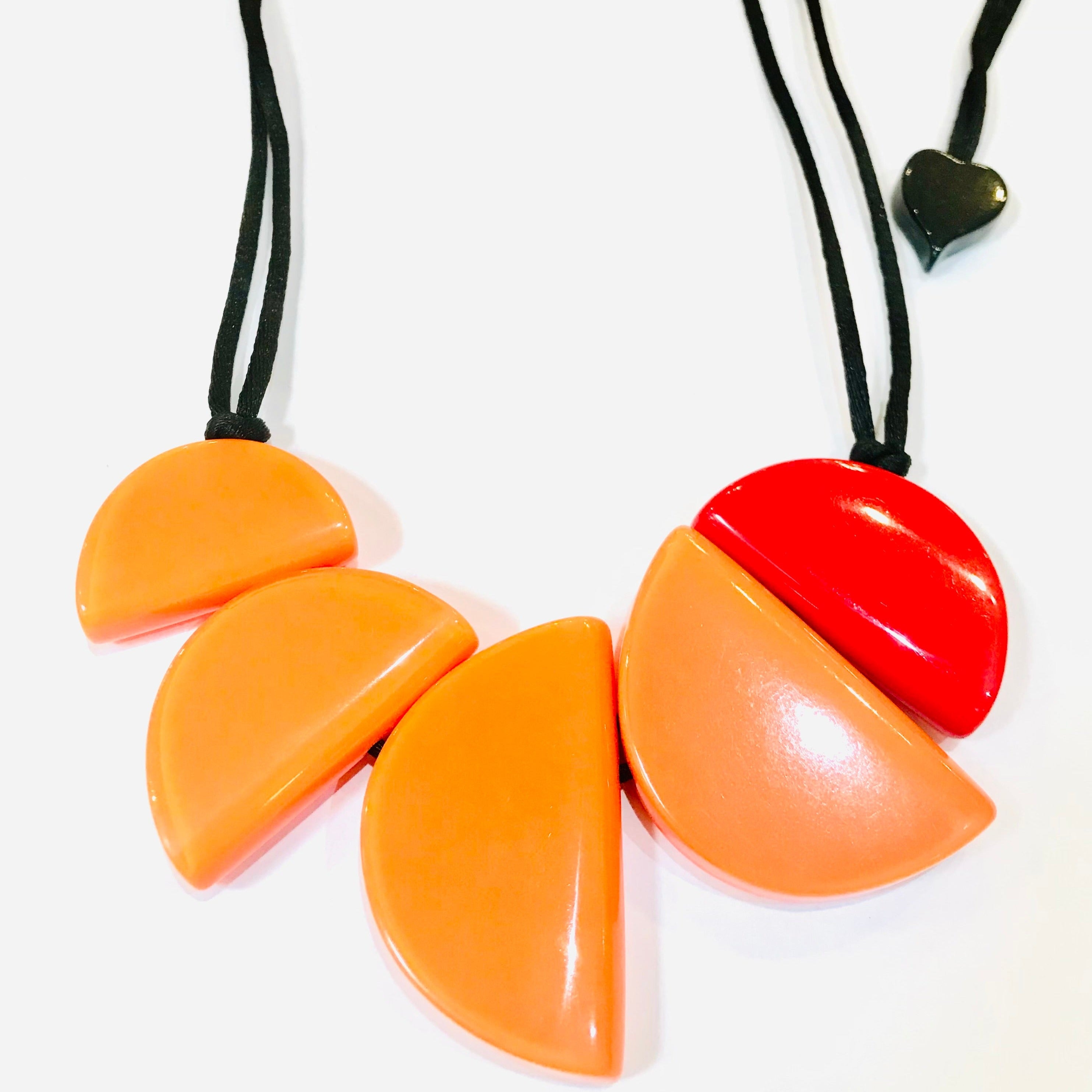 Orange Red Sienna Necklace - The Nancy Smillie Shop - Art, Jewellery & Designer Gifts Glasgow