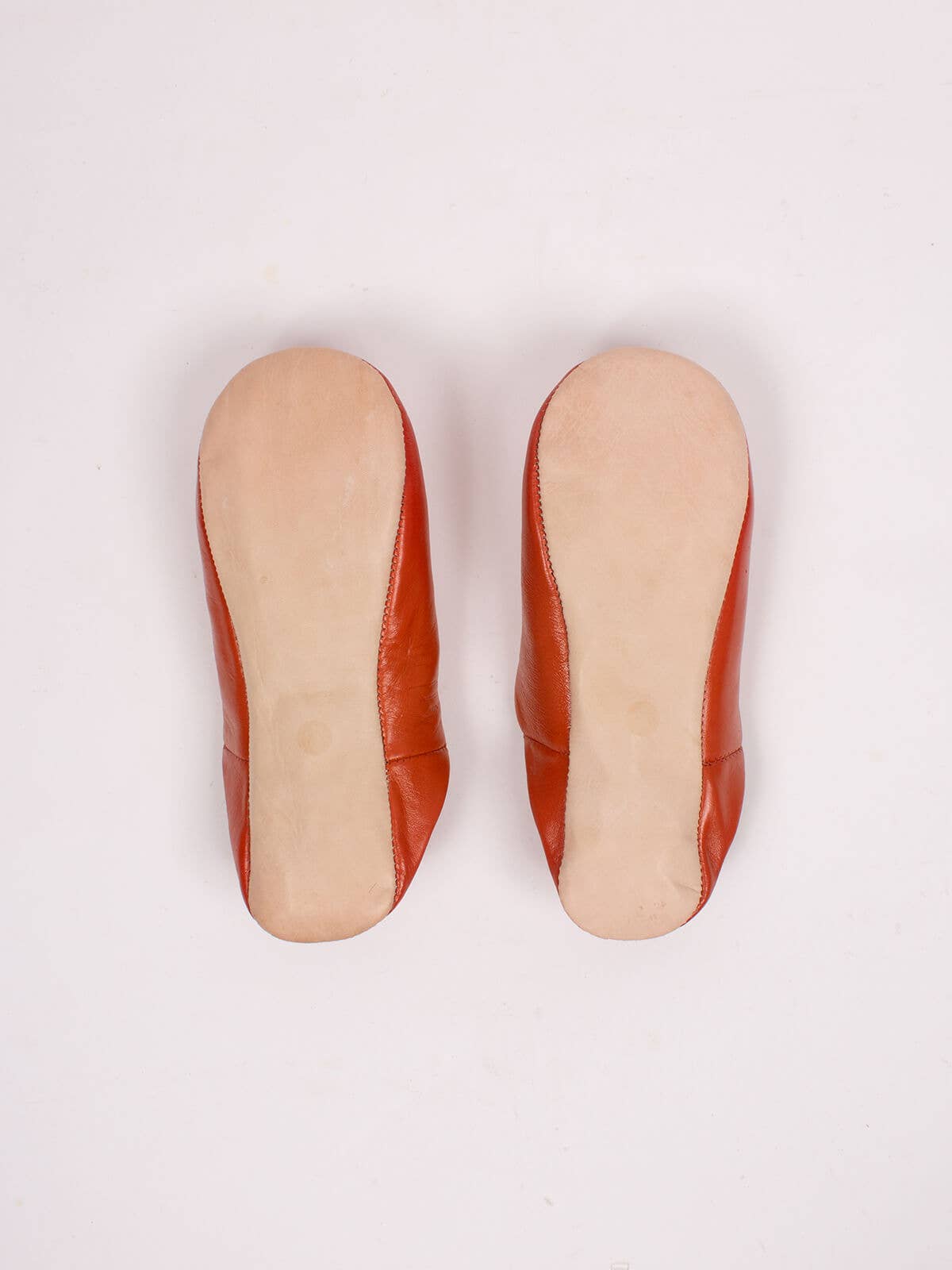 Moroccan Babouche Basic Slippers, Burnt Orange: Medium