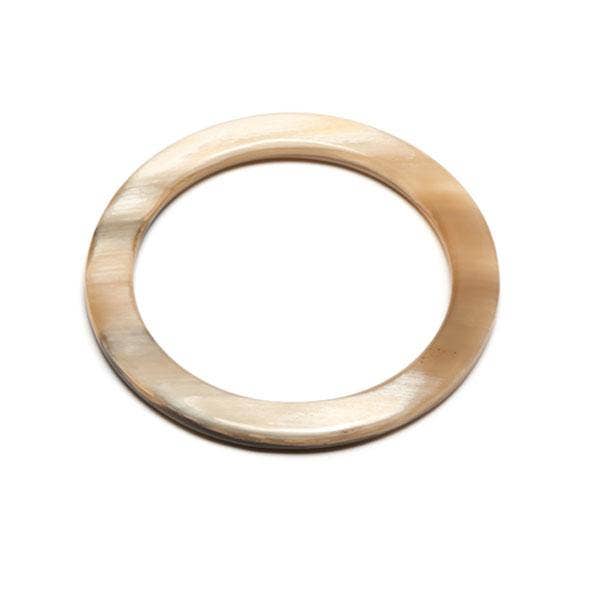 Buffalo horn Bangle -White Natural