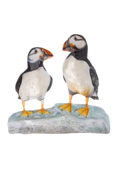 Puffin Pair Wall Art | The Nancy Smillie Shop - Art, Jewellery & Designer Gifts Glasgow Scotland