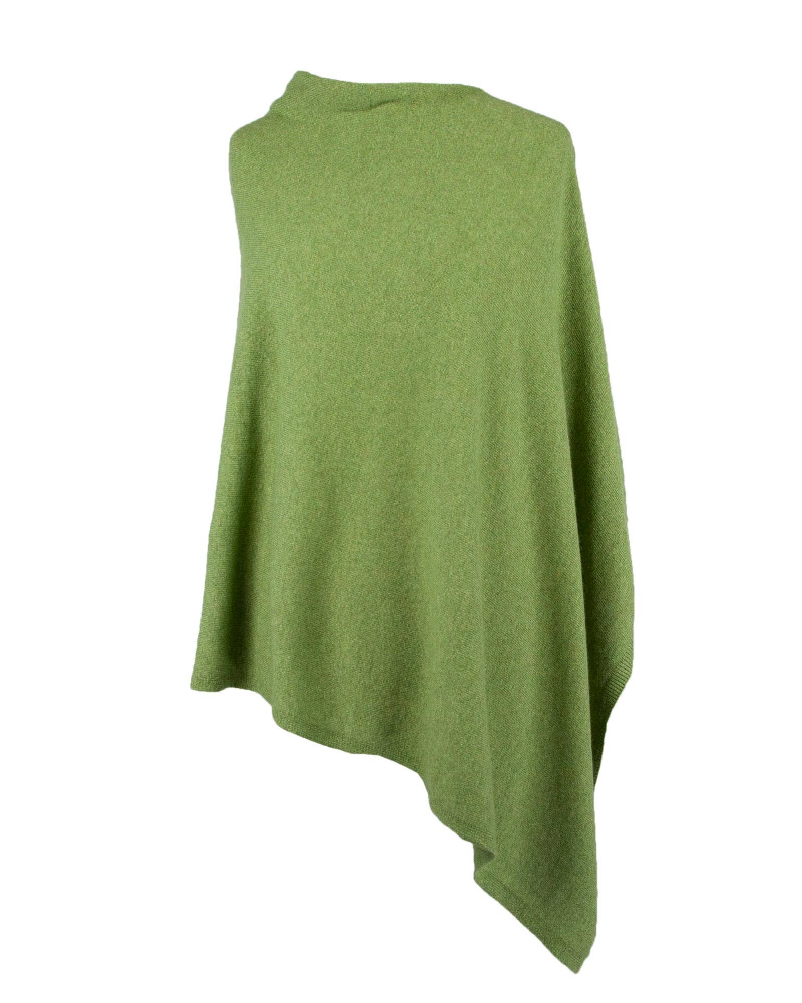 Classic Cashmere Blend Poncho: Silver