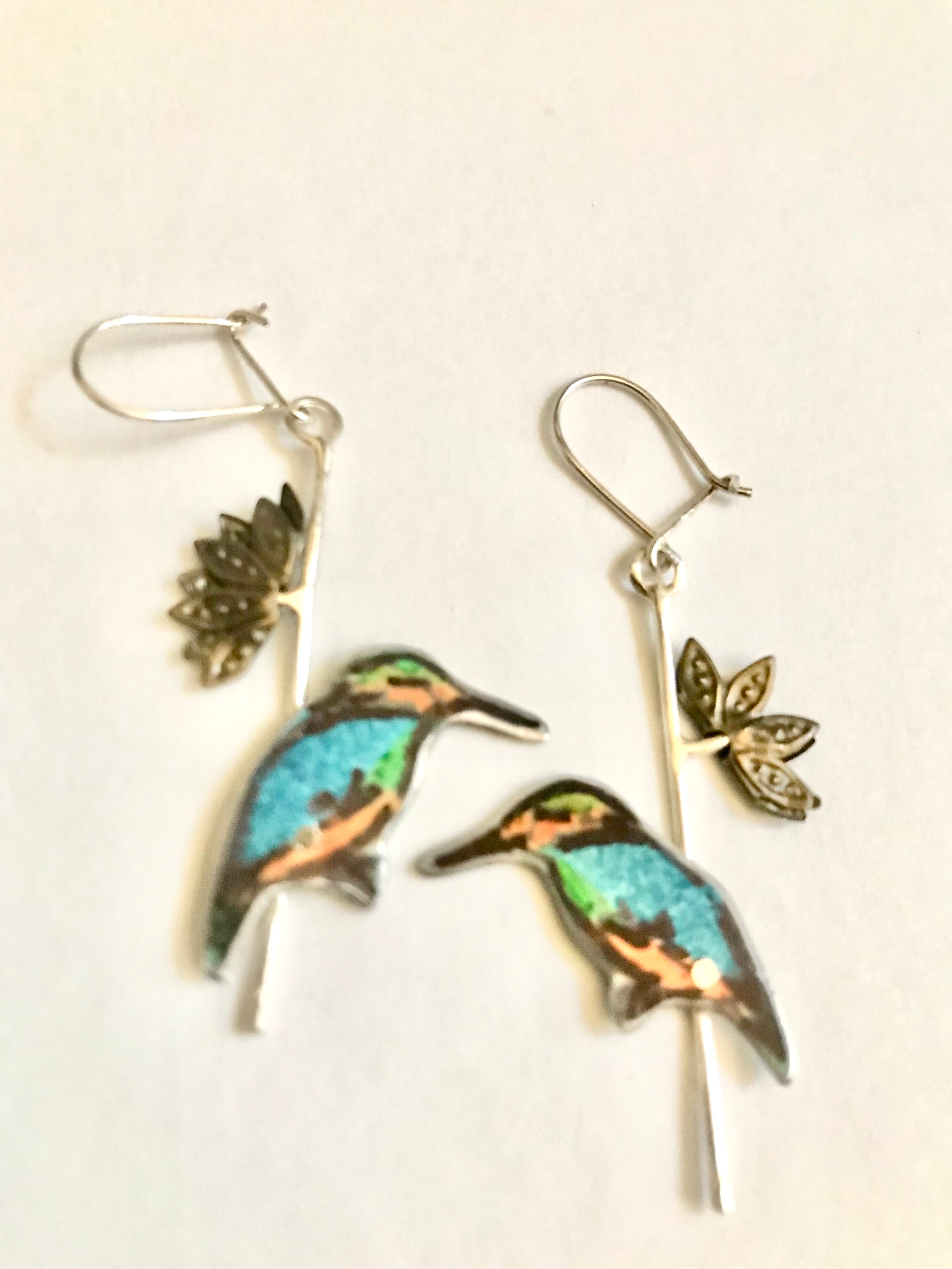 Kingfisher Earrings | The Nancy Smillie Shop - Art, Jewellery & Designer Gifts Glasgow Scotland