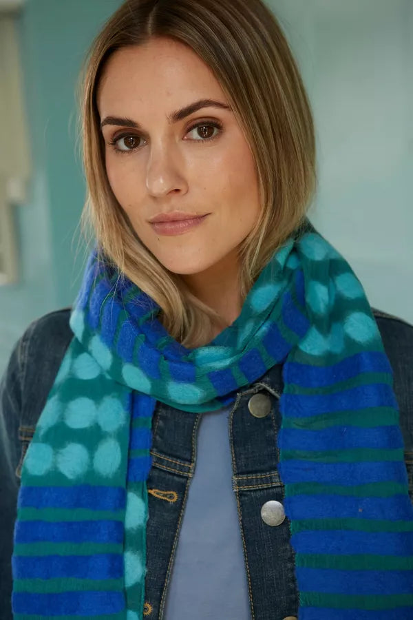 Blue Spot Scarf