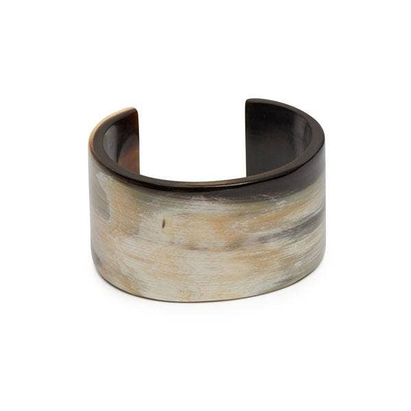 Buffalo horn cuff - White natural