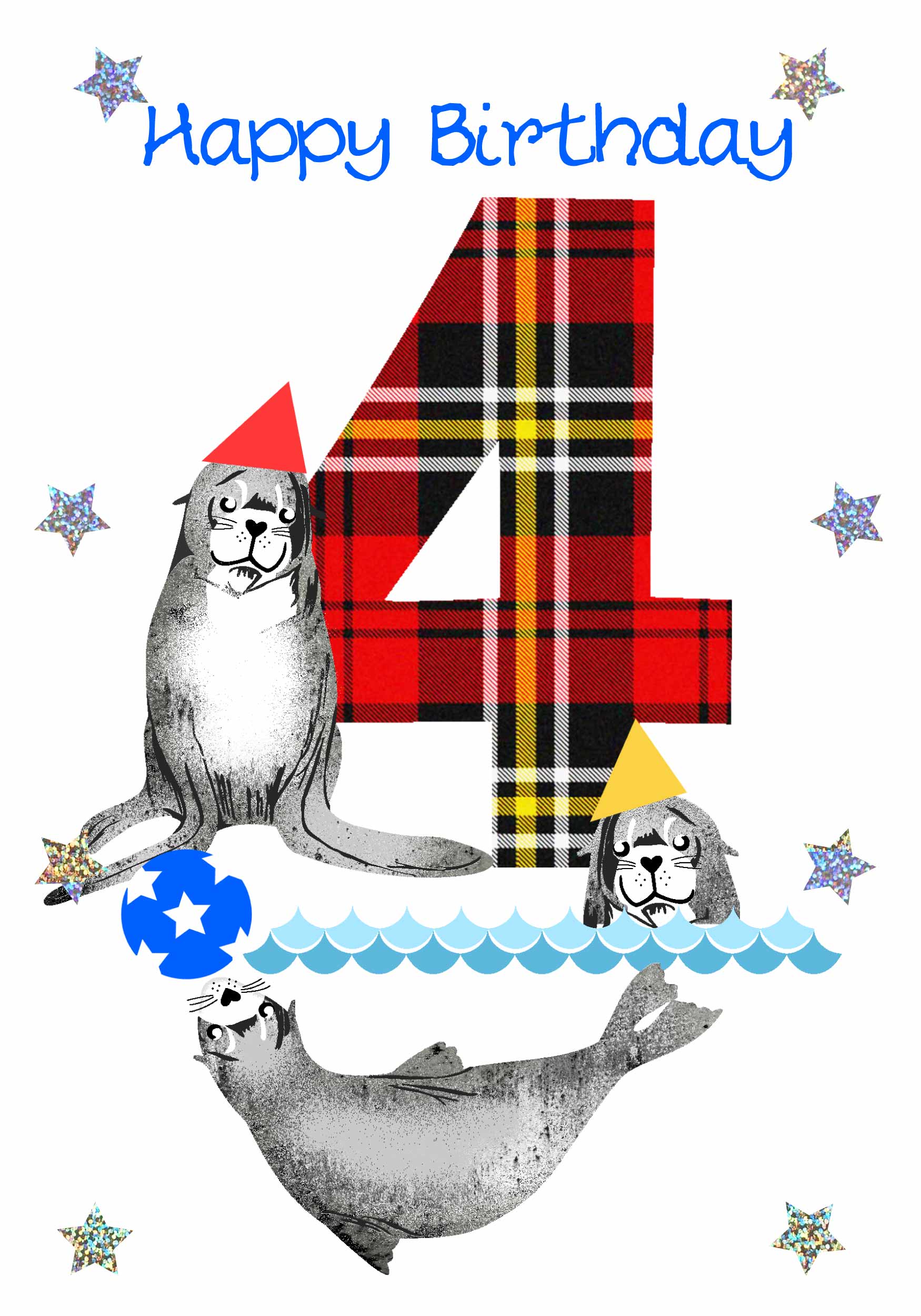 Age 4 Happy Birthday | The Nancy Smillie Shop - Art, Jewellery & Designer Gifts Glasgow Scotland