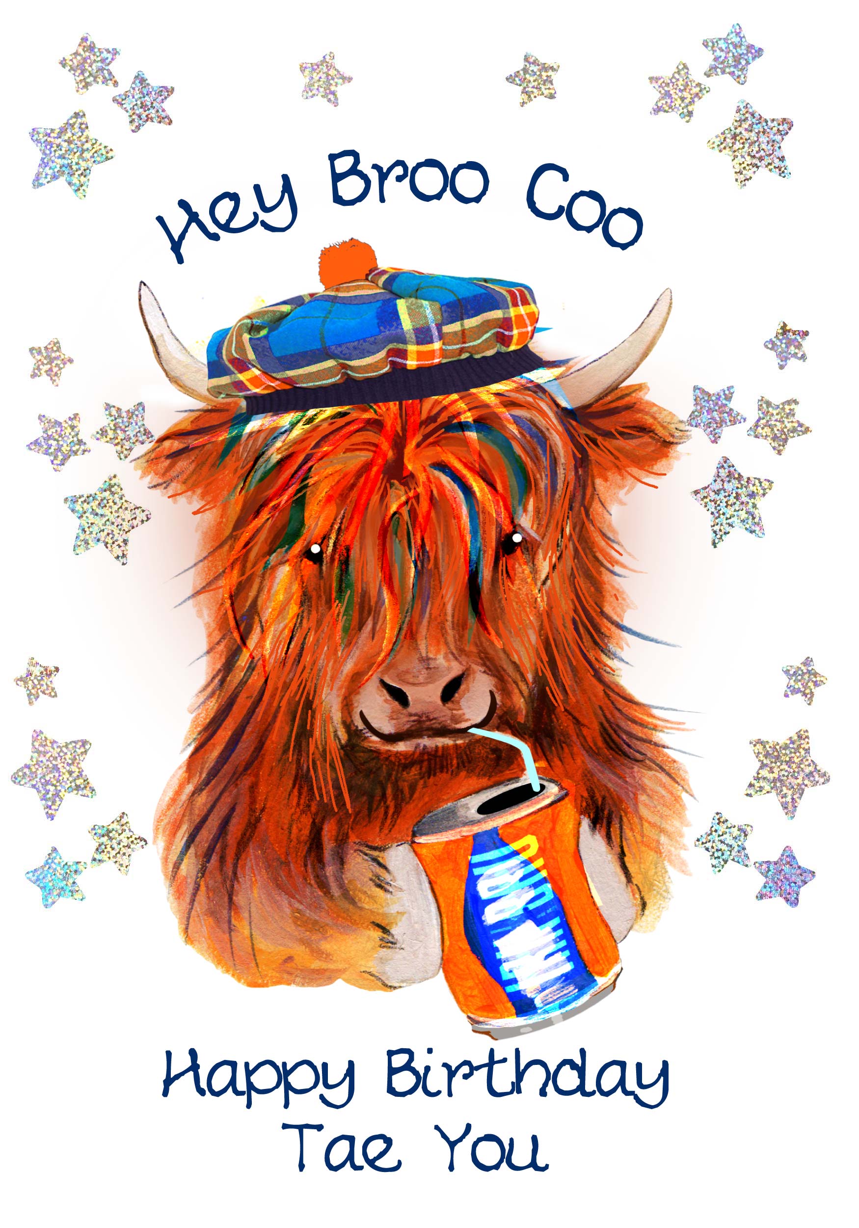 hey Broo Coo Birthday Card - The Nancy Smillie Shop - Art, Jewellery & Designer Gifts Glasgow