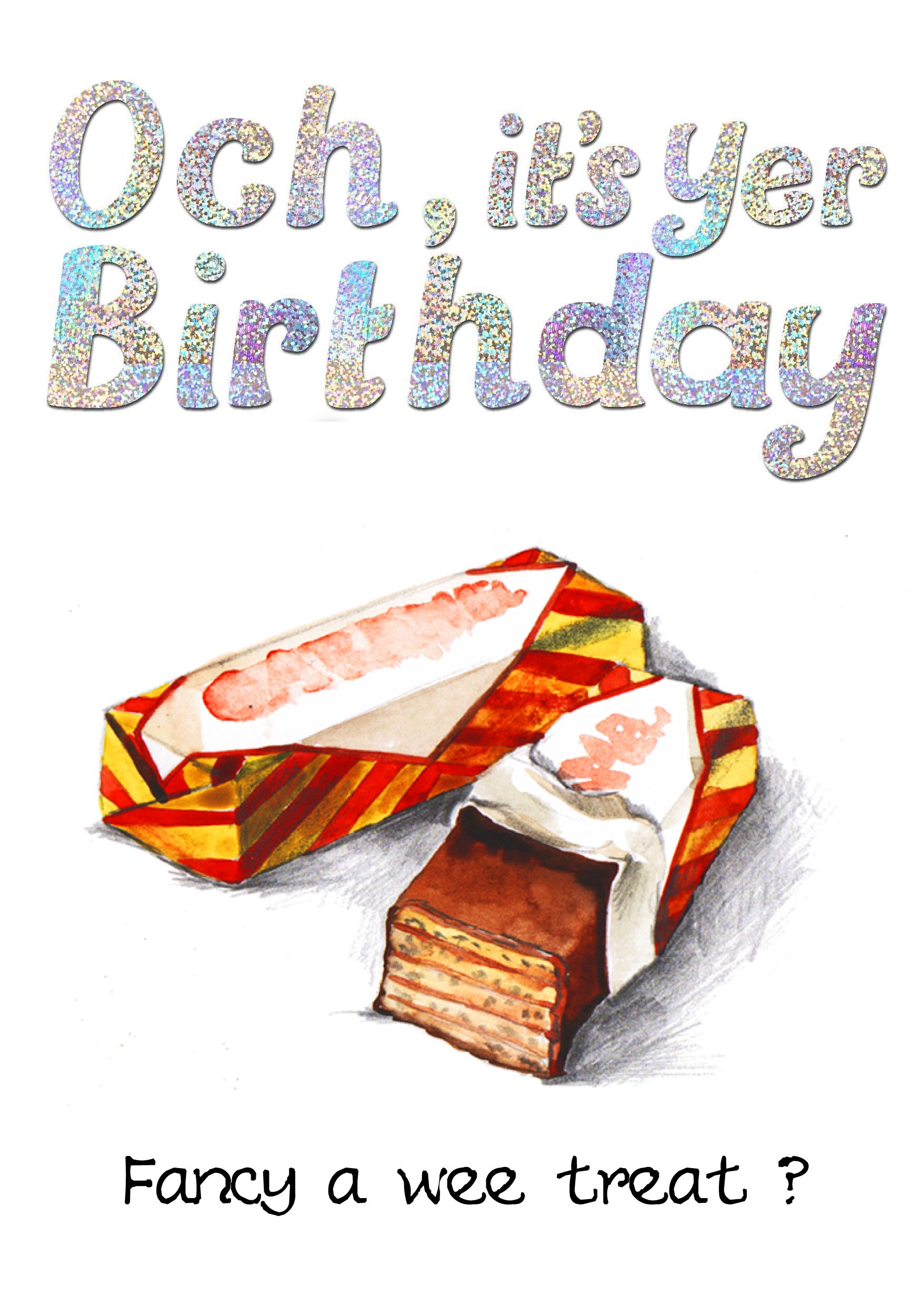 Birthday Caramel Wafer - The Nancy Smillie Shop - Art, Jewellery & Designer Gifts Glasgow