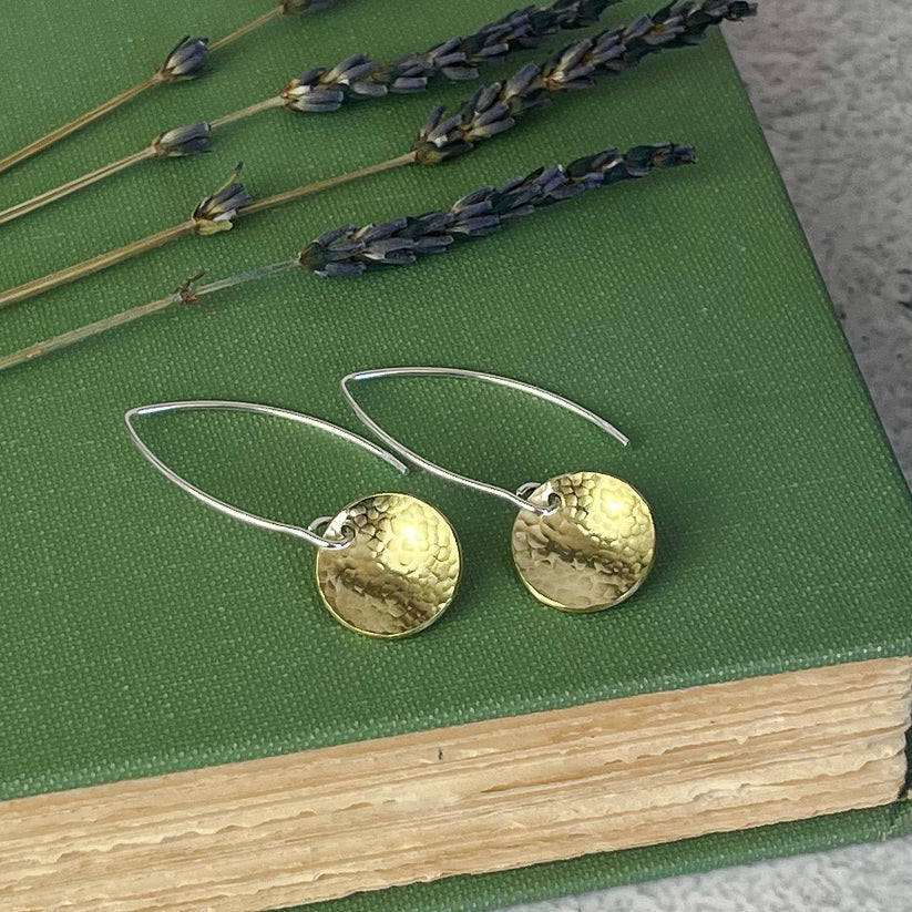 Brass Disc Earrings