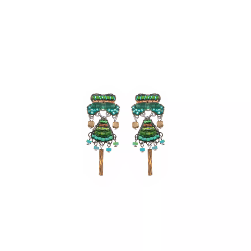 Grassland Beaded Earrings - The Nancy Smillie Shop - Art, Jewellery & Designer Gifts Glasgow