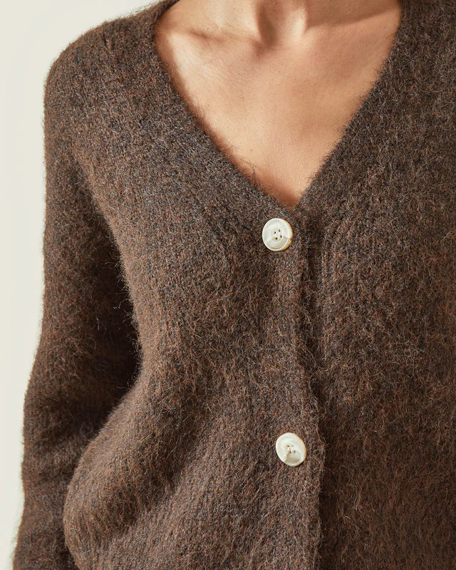 Joan Cardigan in Chocolate