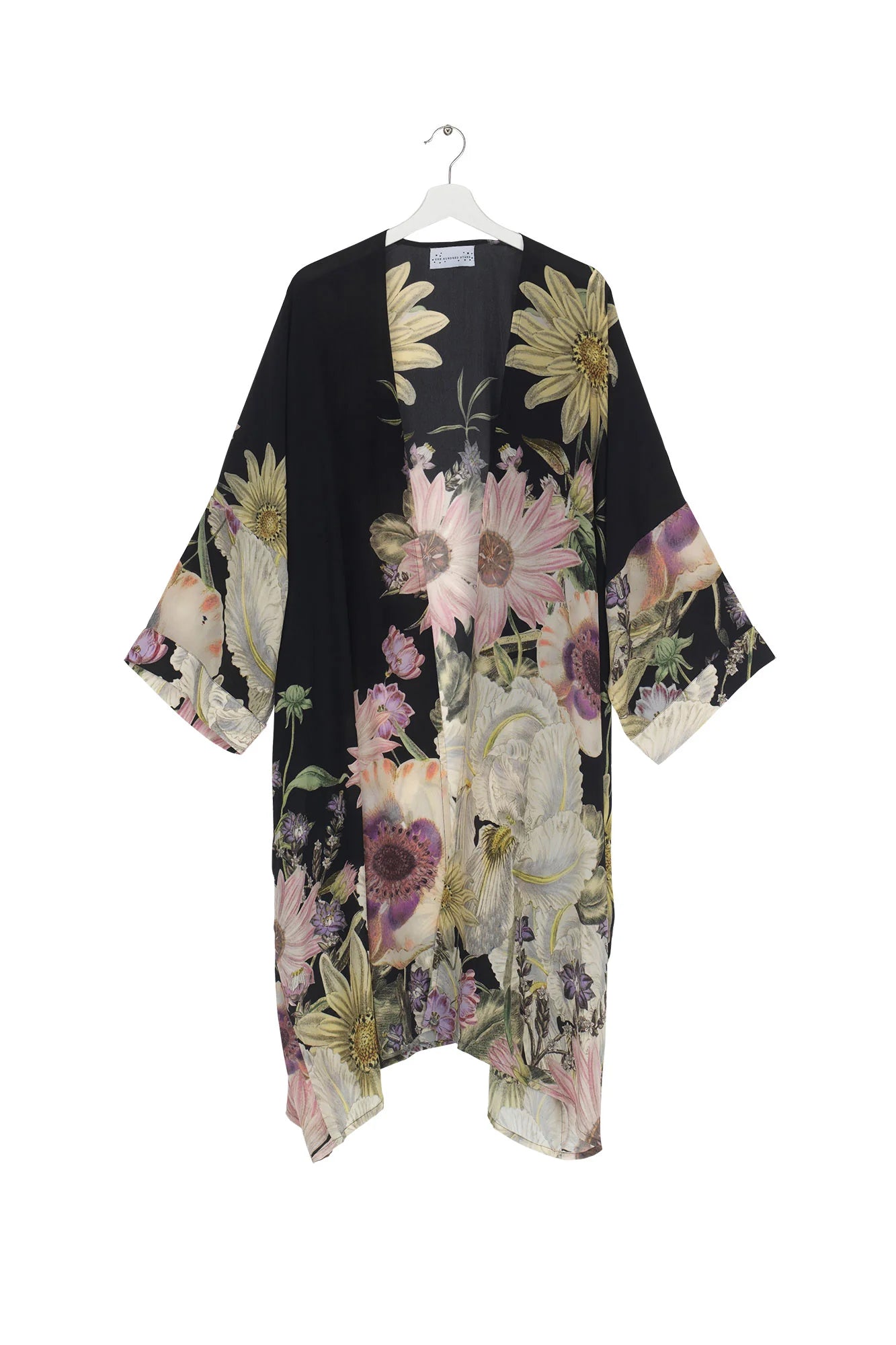 Grande Kimono Daisy Black - The Nancy Smillie Shop - Art, Jewellery & Designer Gifts Glasgow