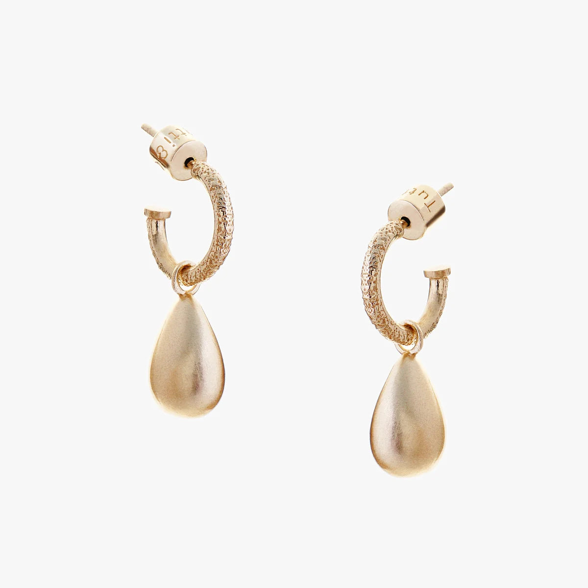 Pebble Earrings Gold | The Nancy Smillie Shop - Art, Jewellery & Designer Gifts Glasgow Scotland