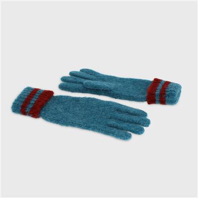 Men's Gloves Teal/Burgandy