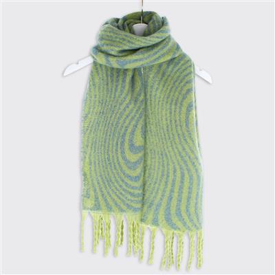 Blanket Scarf-Green | The Nancy Smillie Shop - Art, Jewellery & Designer Gifts Glasgow Scotland