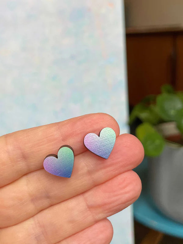 heart studs galaxy