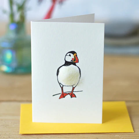 Mini PUFFIN Card | The Nancy Smillie Shop - Art, Jewellery & Designer Gifts Glasgow Scotland