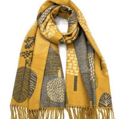 Tree Mustard Scarf | The Nancy Smillie Shop - Art, Jewellery & Designer Gifts Glasgow Scotland