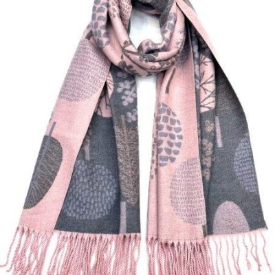 Tree Pink Scarf | The Nancy Smillie Shop - Art, Jewellery & Designer Gifts Glasgow Scotland