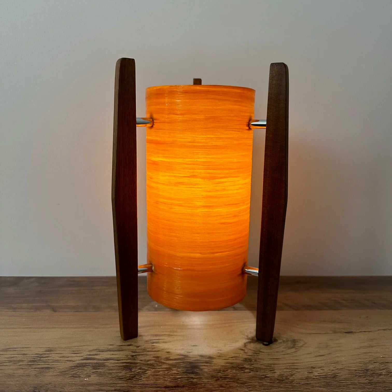 Table Orange Rocket Lamp