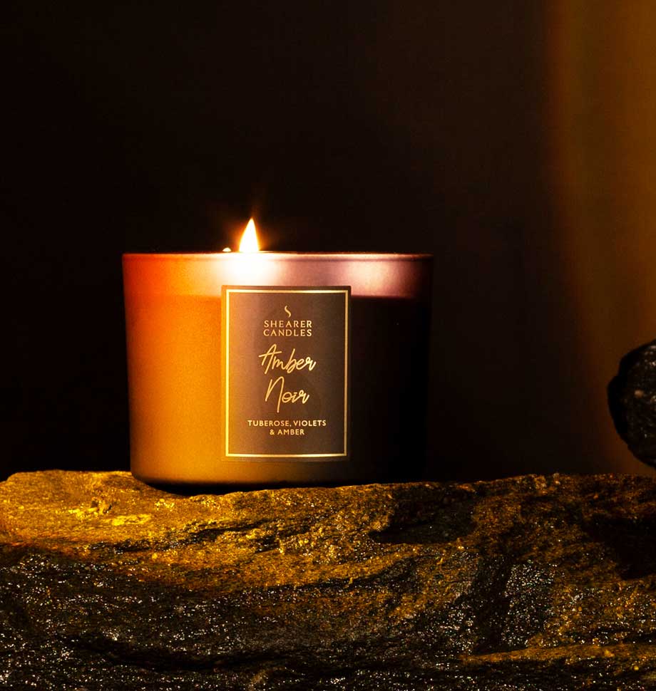 Amber Noir Three Wick Candle | The Nancy Smillie Shop - Art, Jewellery & Designer Gifts Glasgow Scotland