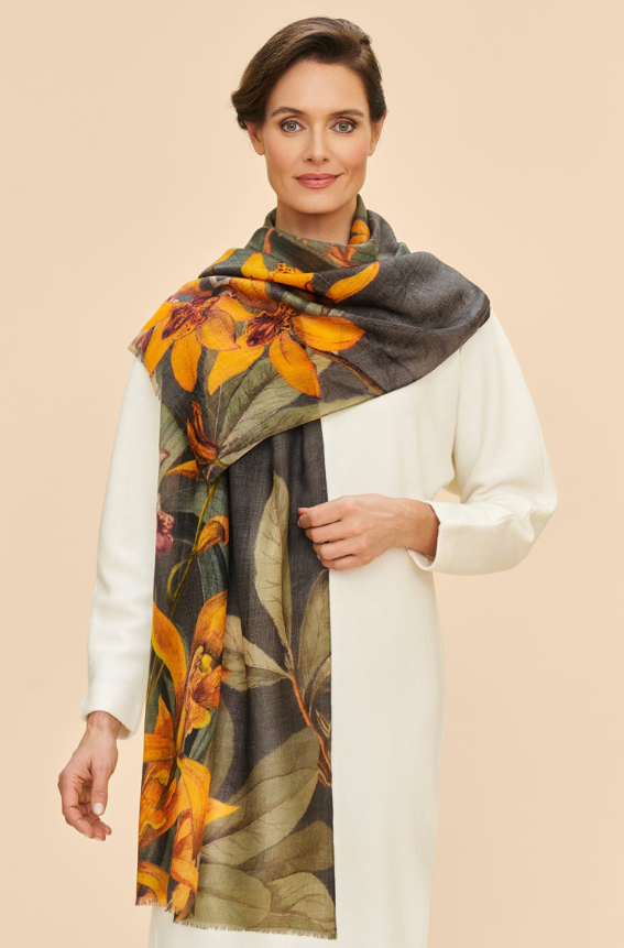 CharcoalWool Wrap Scarf | The Nancy Smillie Shop - Art, Jewellery & Designer Gifts Glasgow Scotland