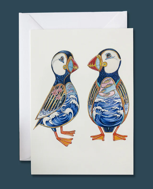 Puffins Card | The Nancy Smillie Shop - Art, Jewellery & Designer Gifts Glasgow Scotland