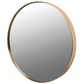 Large Gold Rimmed Round Mirror | The Nancy Smillie Shop - Art, Jewellery & Designer Gifts Glasgow Scotland