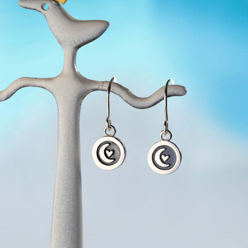 The Moon and Back Earrings | The Nancy Smillie Shop - Art, Jewellery & Designer Gifts Glasgow Scotland