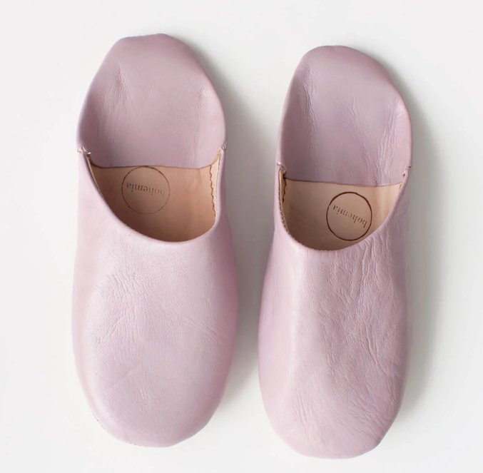 Vintage Pink Moroccan Slippers