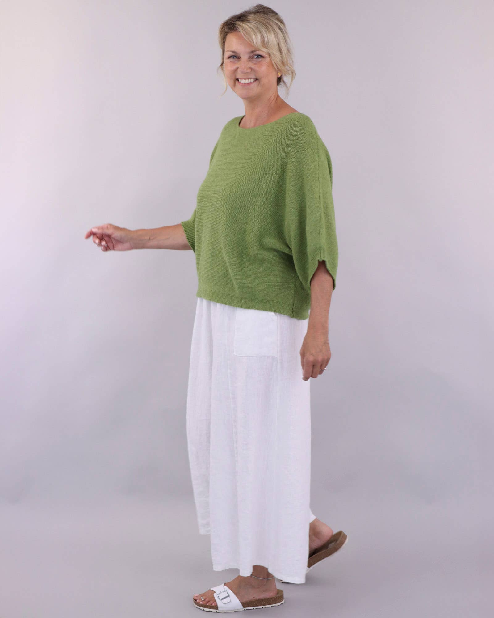 Cashmere Blend Boat Neck Tunic: Forest Green | The Nancy Smillie Shop - Art, Jewellery & Designer Gifts Glasgow Scotland