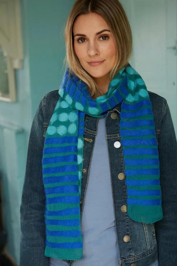 Blue Spot Scarf