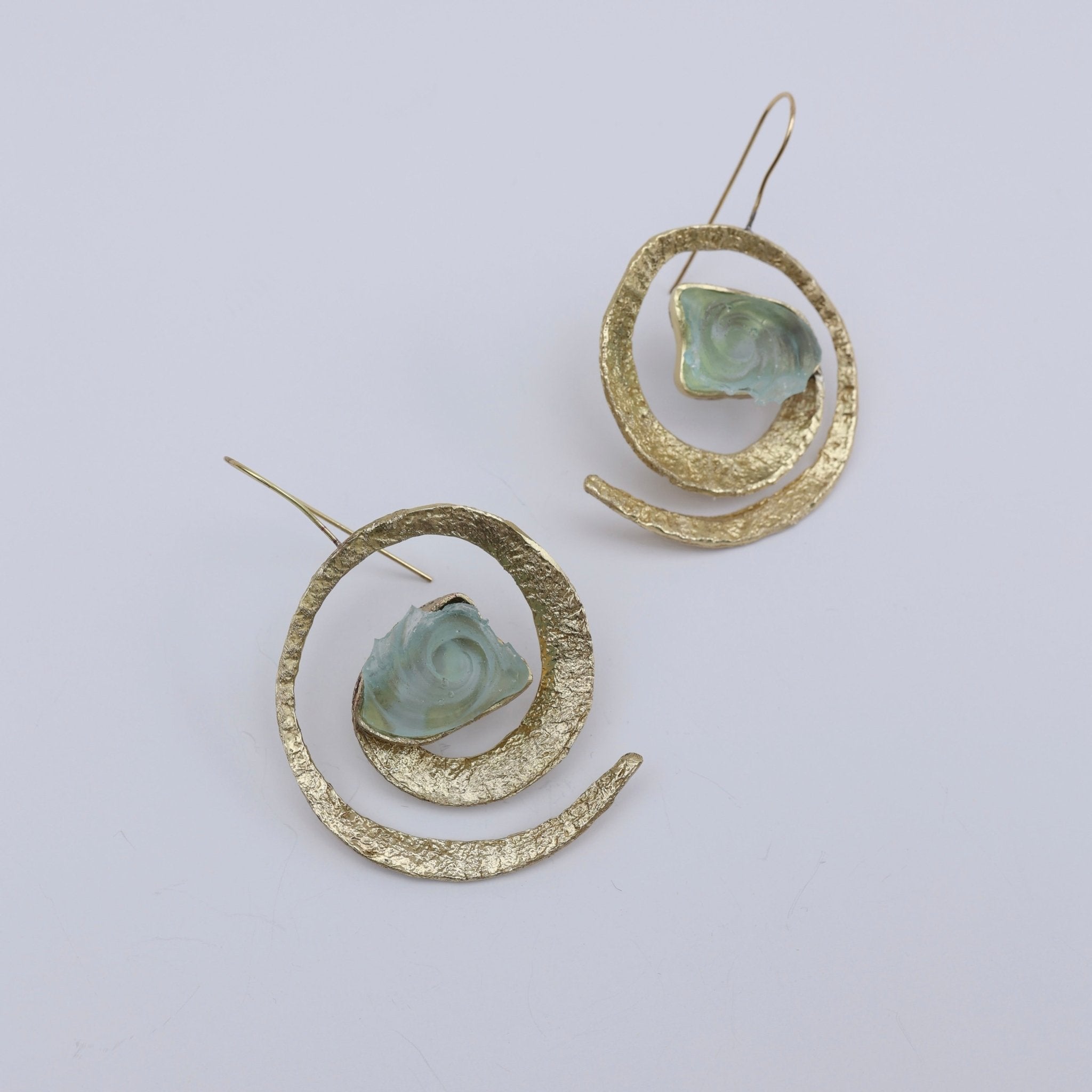 Aqua Resin Earrings - The Nancy Smillie Shop - Art, Jewellery & Designer Gifts Glasgow