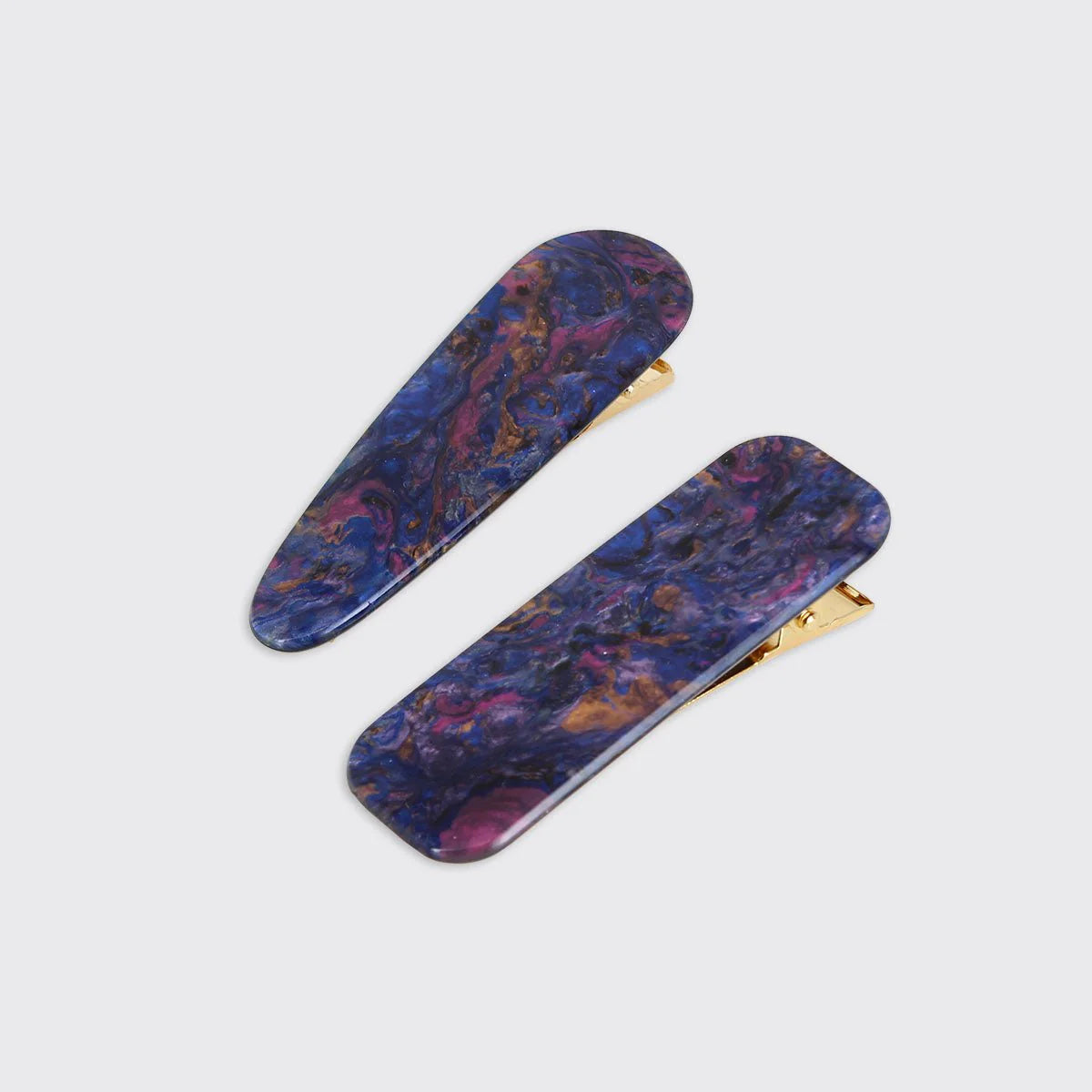 Athena Set of 2 Hair Clips in Purple